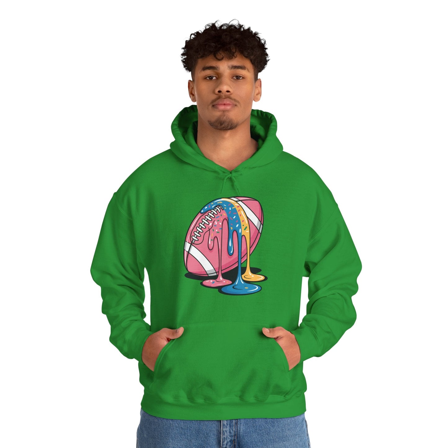 Football Drip For Lineman WR QB RB Ice Cream Sprinkles Hoodie