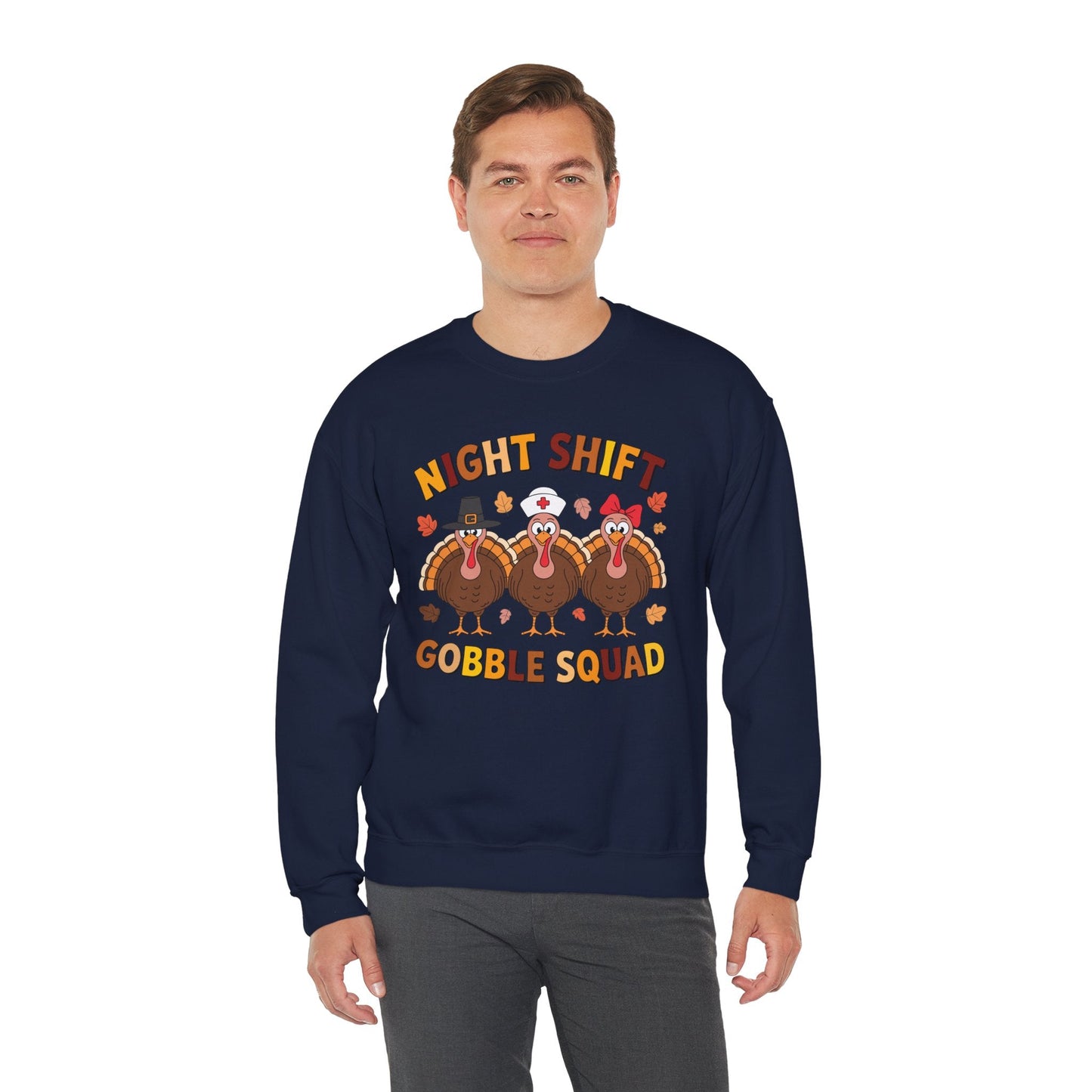 Night Shift Gobble Squad Night Worker Staff Thanksgiving Sweatshirt