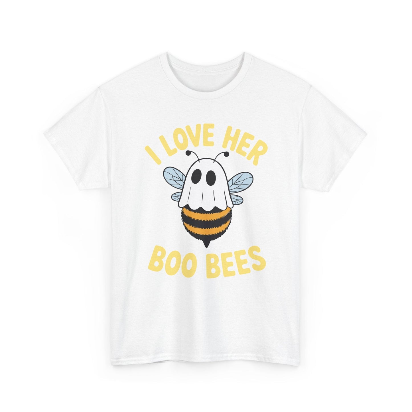 I Love Her Boo Bees Couples Halloween Adult Costume His Men T-Shirt