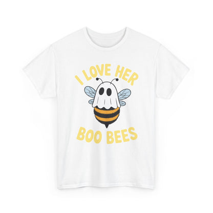 I Love Her Boo Bees Couples Halloween Adult Costume His Men T-Shirt