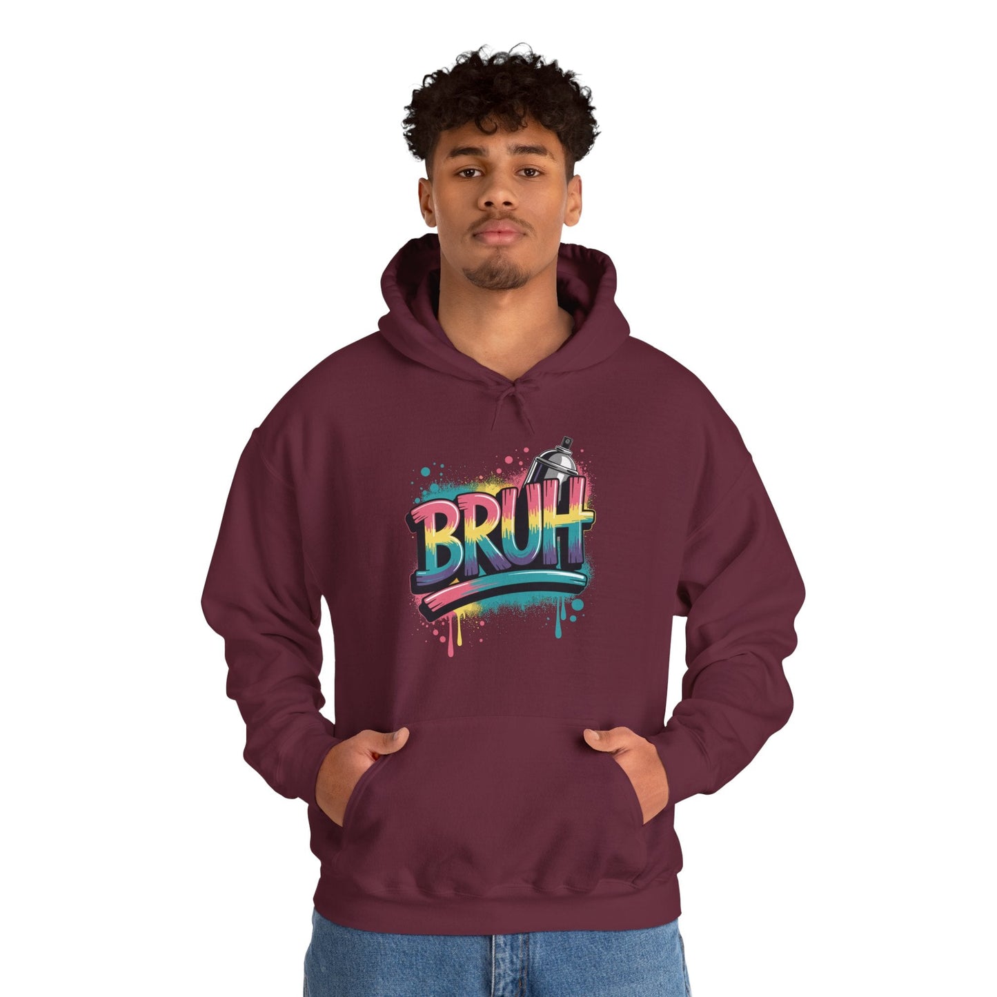 Bruh Graffiti Funny Saying Street Art Meme Men Boys Kids Hoodie