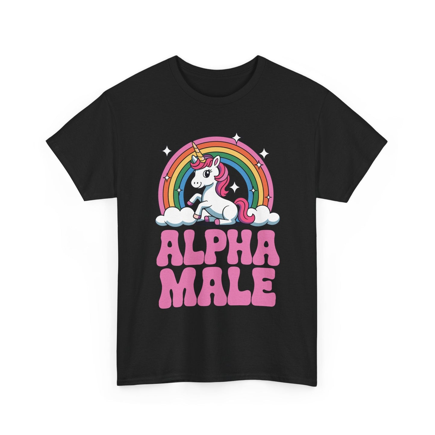 Funny Alpha Male Unicorn Sarcastic Ironic Weird Y2K Humor T-Shirt