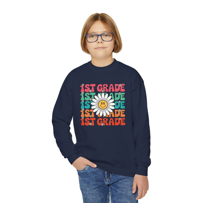 Groovy 1st Grade Back To School First Day of First Grade Sweatshirt