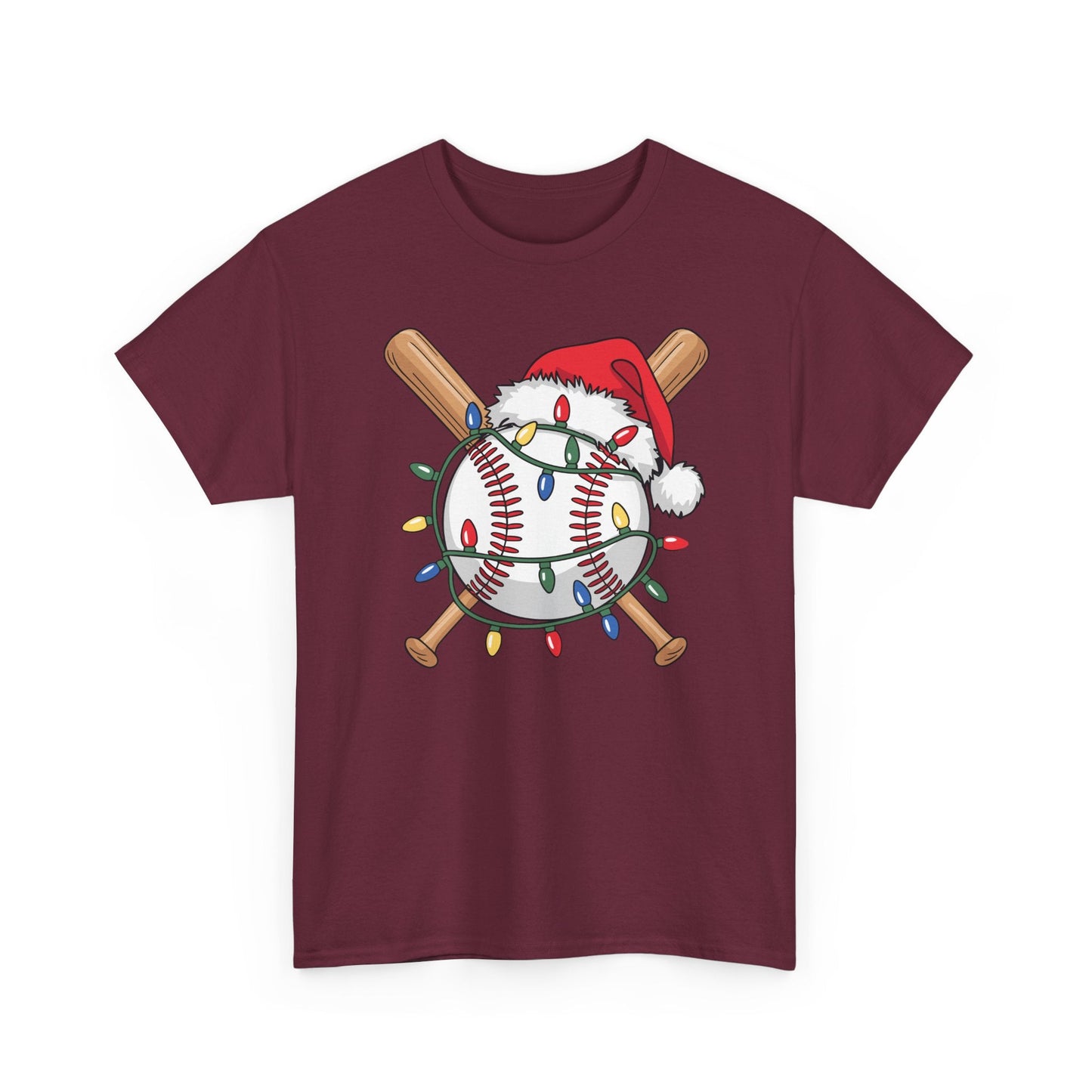 Santa Sports Design For Men Boys Christmas Baseball Player T-Shirt
