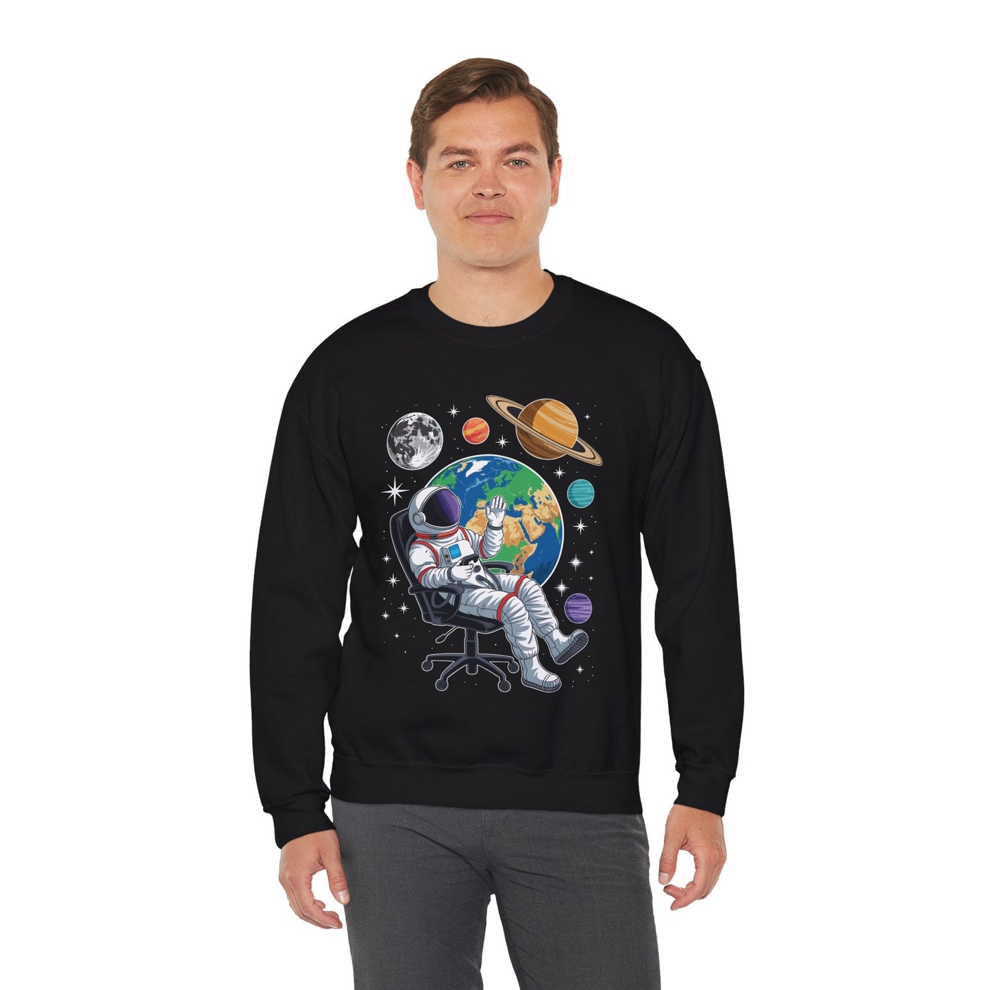 Astronaut Gamer Space Gaming System Planets Sweatshirt