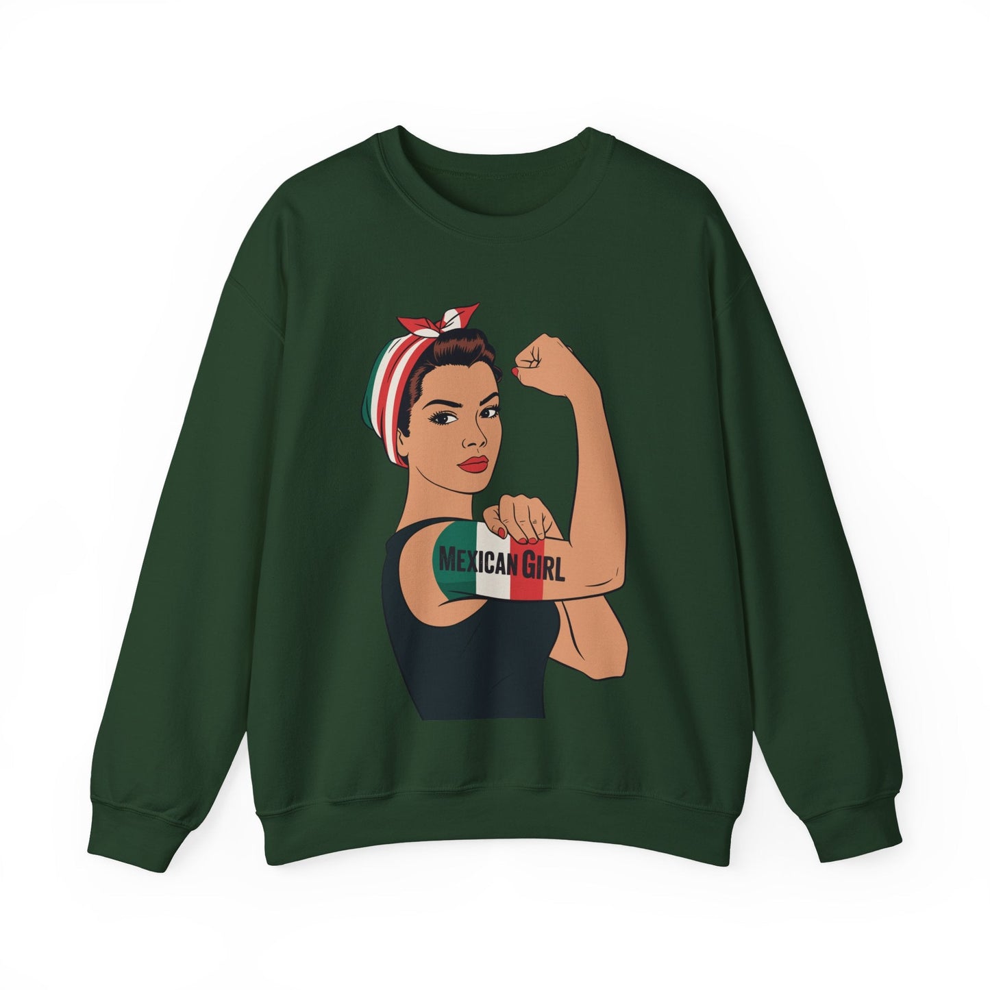Mexican Girl Mujer Rosie Riveter Cinco De Mayo Fiesta  Sweatshirt Women
