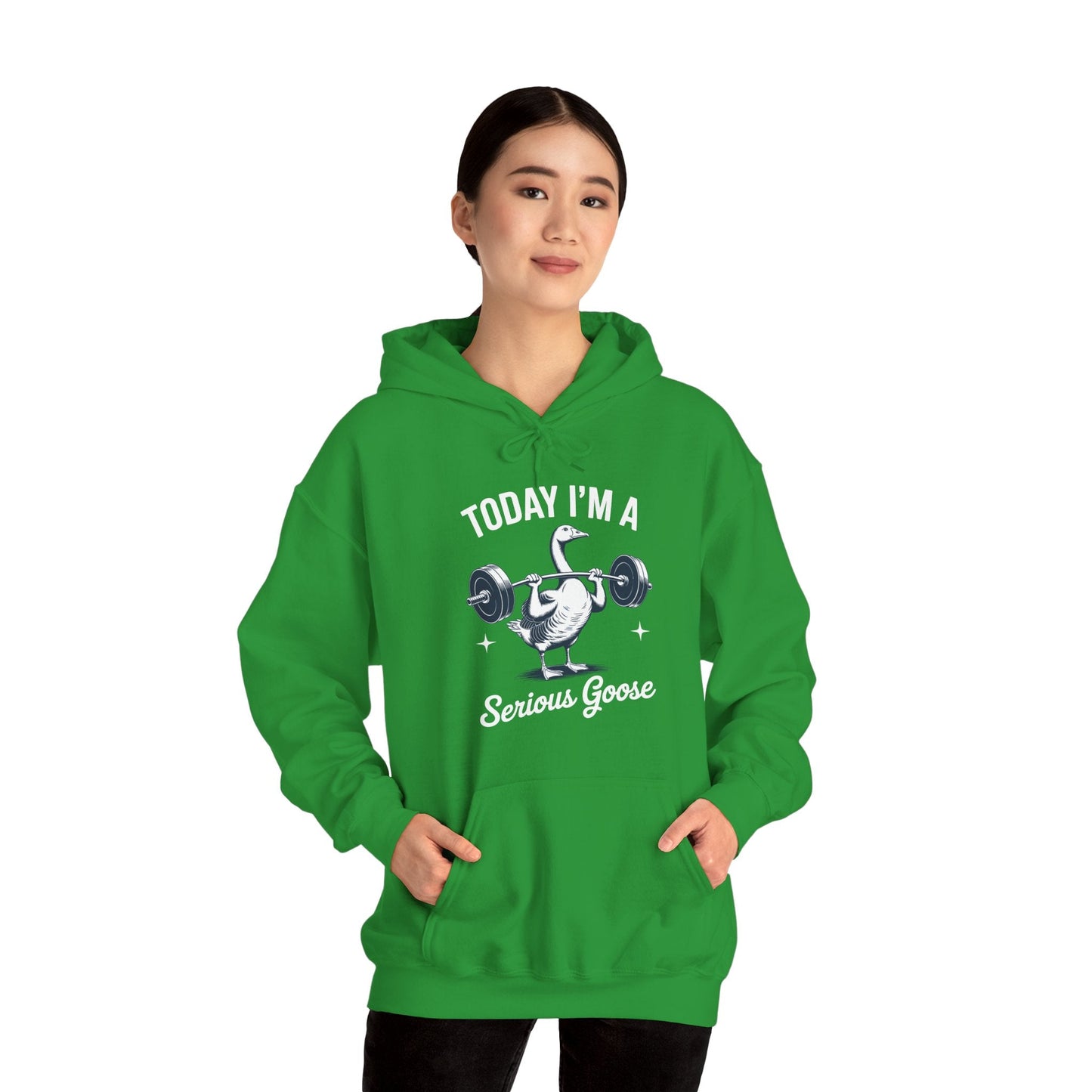 Funny Today I'm A Serious Goose Lifting Weights Gym Fitness Hoodie