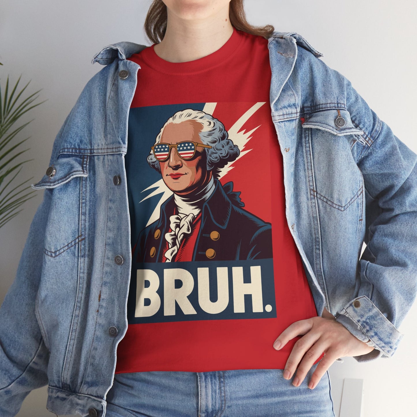 4th Of July 2025 George Washington Bruh. Meme Patriotic T-Shirt