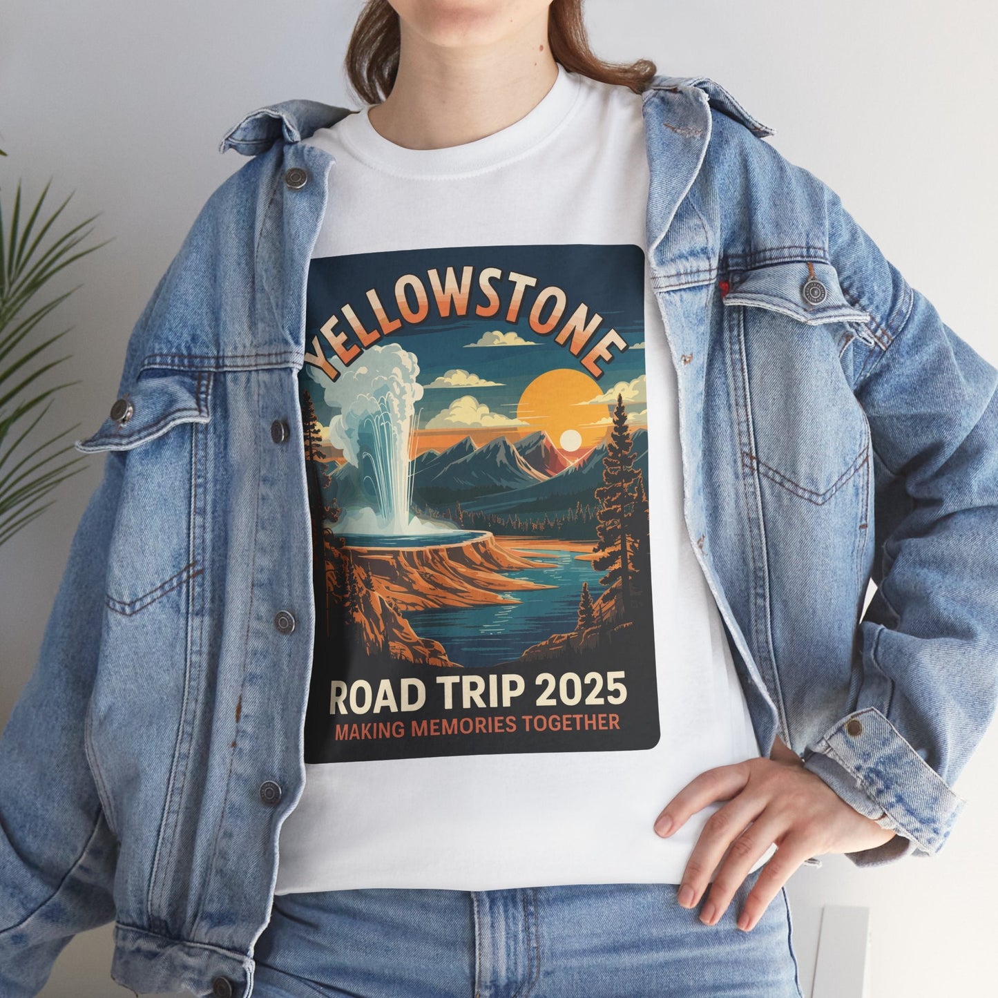 Yellowstone Family Road Trip 2025 National Park Outdoor T-Shirt