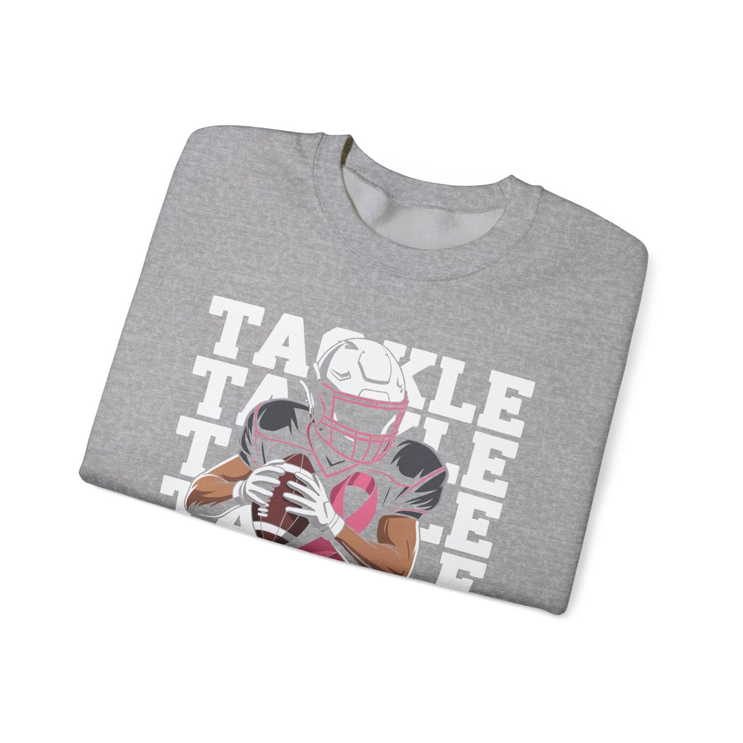 Tackle Football Breast Cancer Awareness Pink Ribbon Sweatshirt
