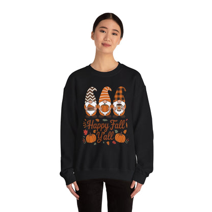 Happy Fall Y'all Gnome Pumpkin Autumn Thanksgiving Men Women Sweatshirt