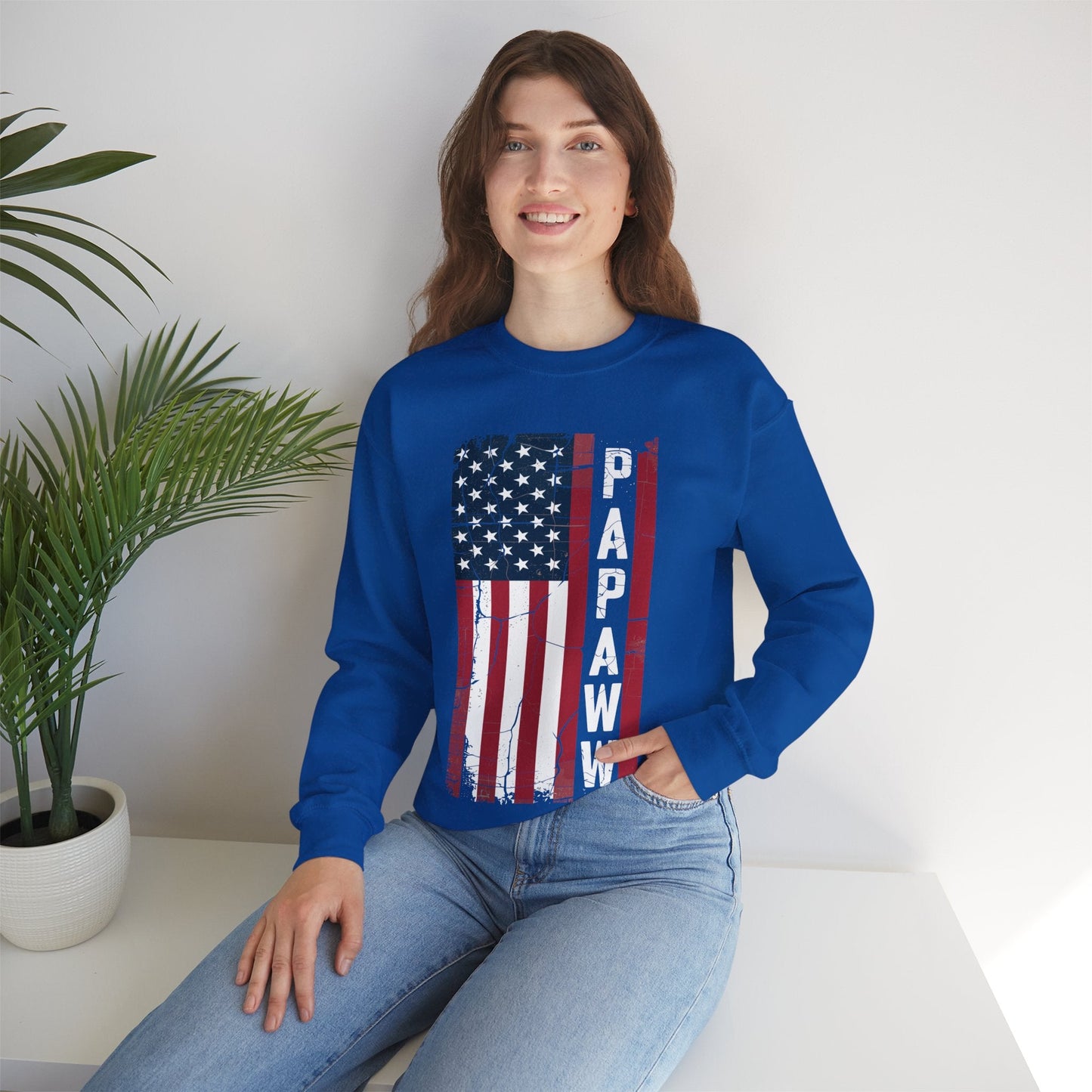Papaw Grandpa US American Flag Shirt Grandfather Day Sweatshirt