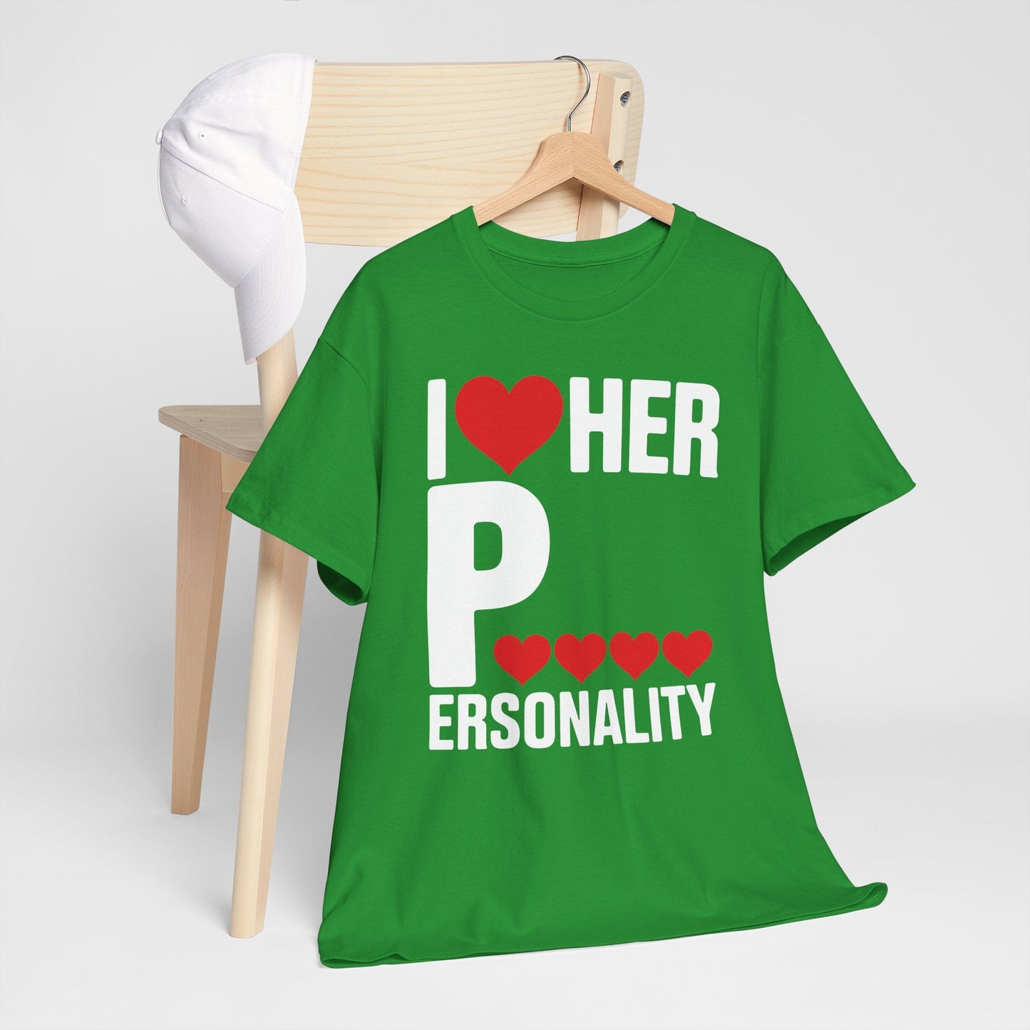 Funny Valentine's Day Couple Matching I Love Her Personality T-Shirt