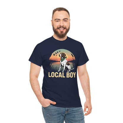 Local Boy Hunting Dog Vintage Sunset Hunting Season T-Shirt