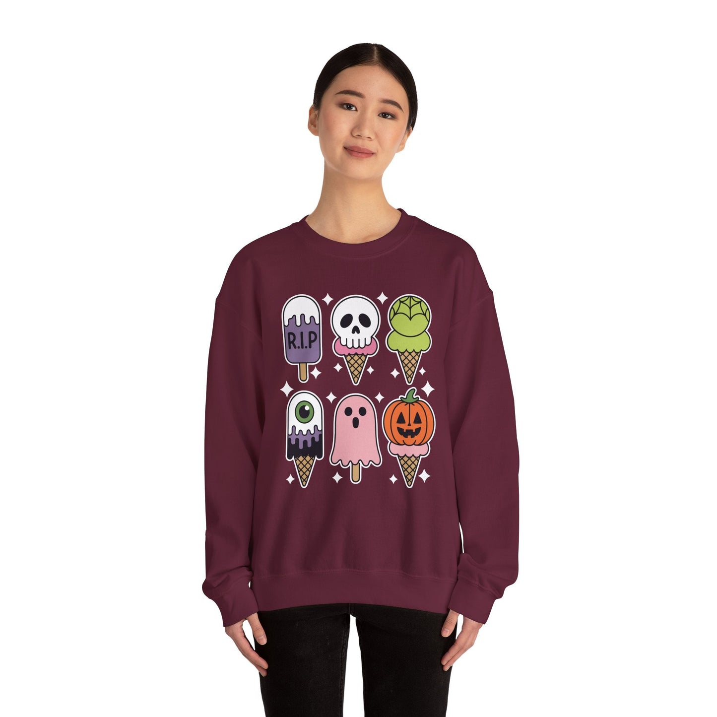 Horror Movie Summer Popsicle Halloween Ice Cream Summer-ween Sweatshirt for Men Women