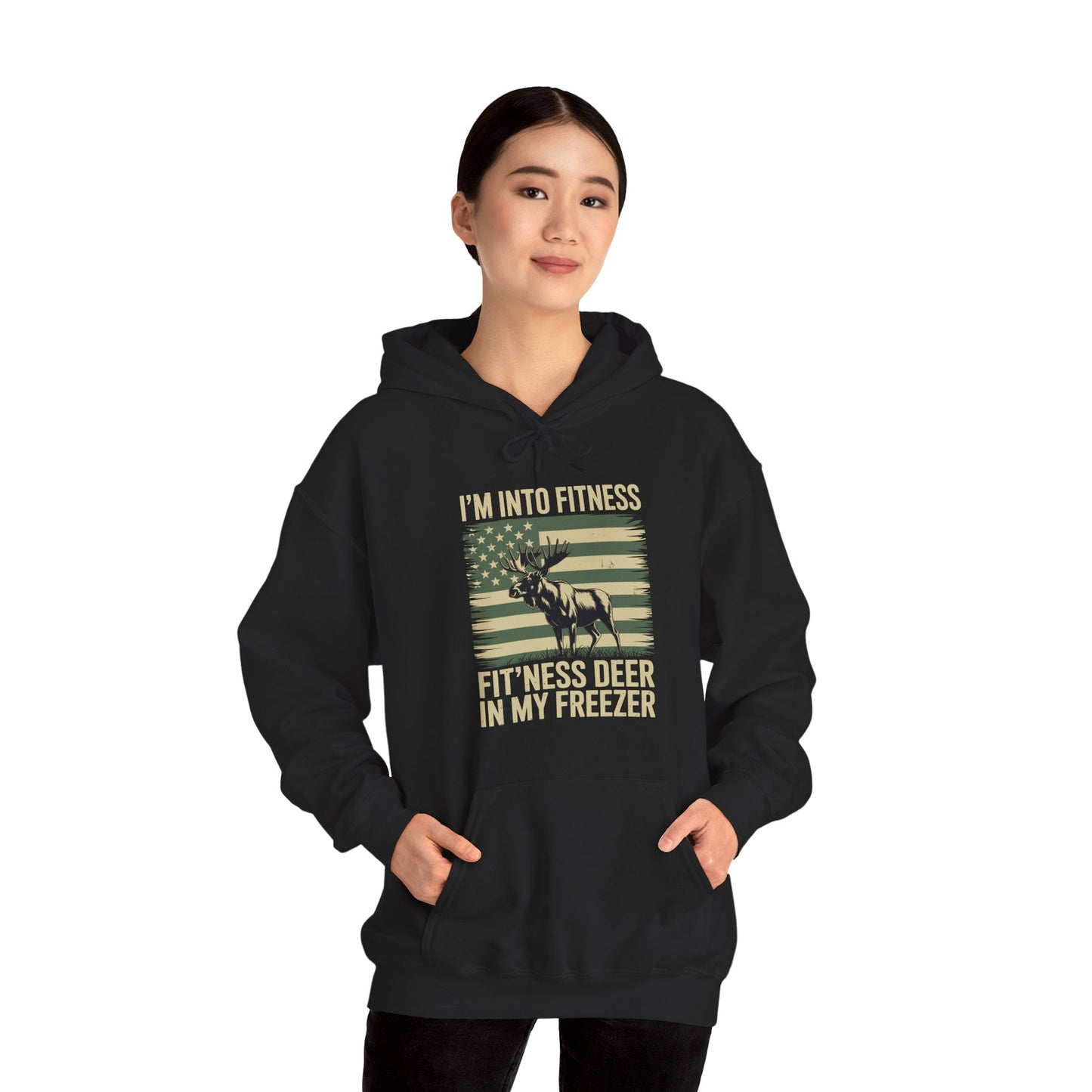 Hunting Im Into Fitness Fit Ness Deer Freezer Men Women Hoodie