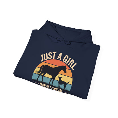 Just A Girl Who Loves Horses and Dogs Women Girls Hoodie