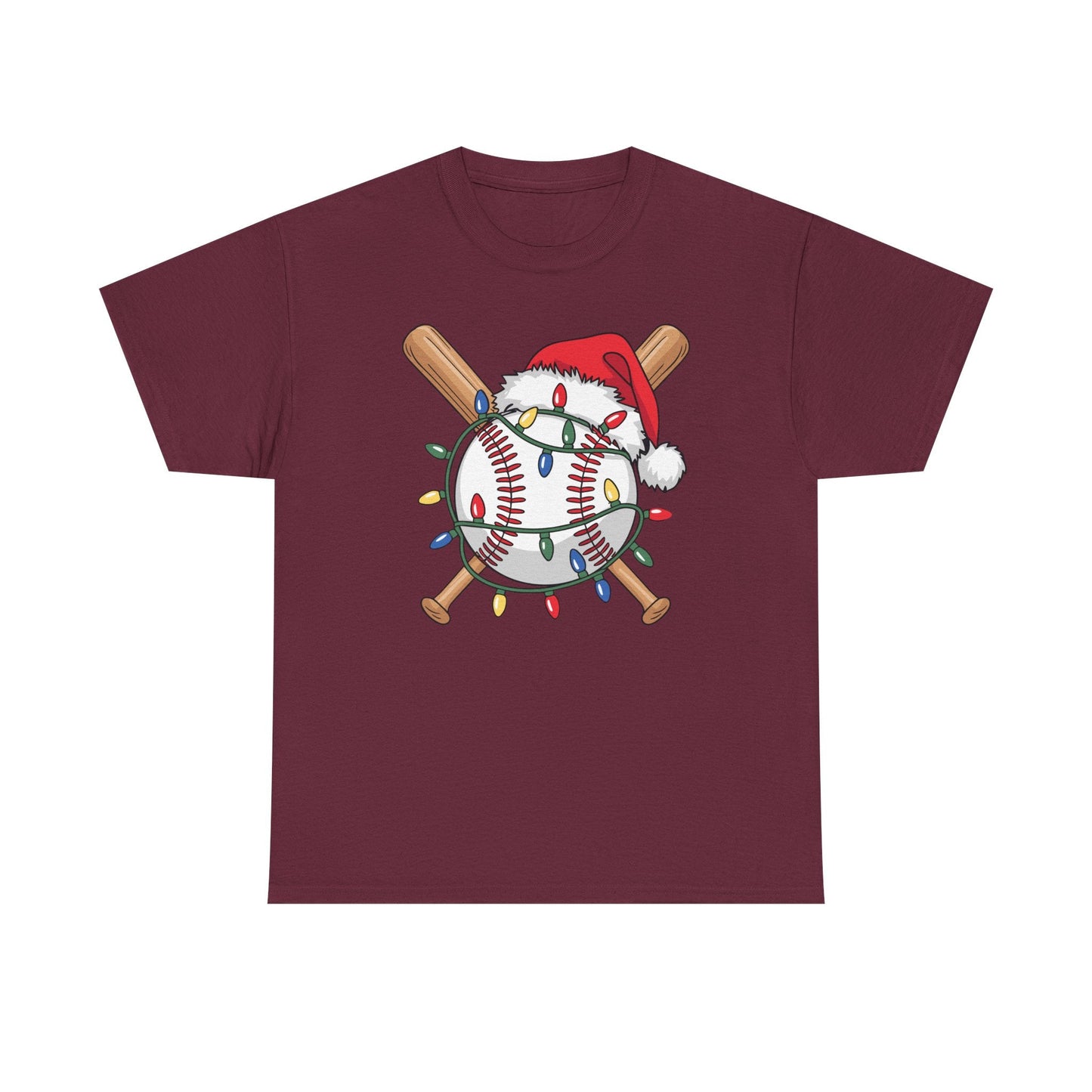 Santa Sports Design For Men Boys Christmas Baseball Player T-Shirt