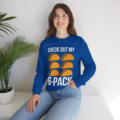 6 Pack Fitness Taco Funny Mexican Gym Top for Taco Lovers Sweatshirt