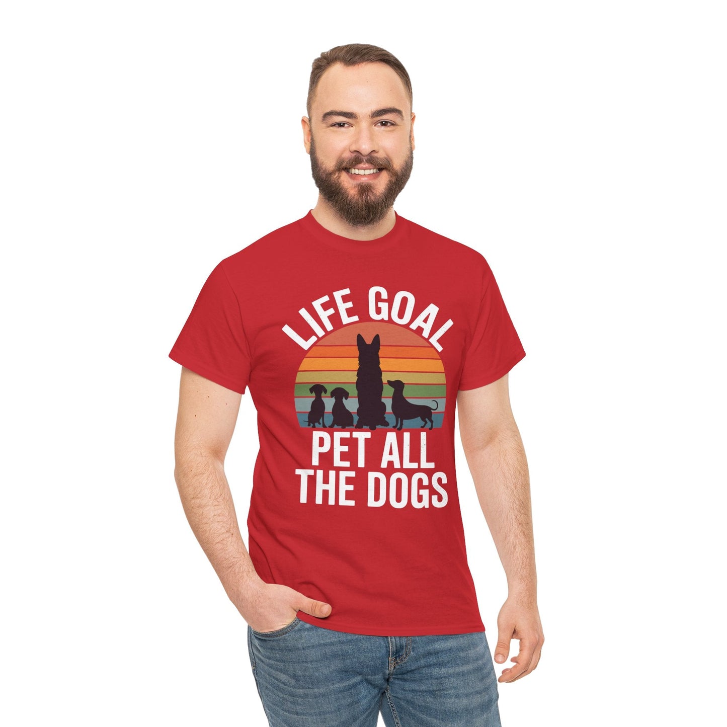 Life Goal Pet All The Dogs Funny Dog T-Shirt