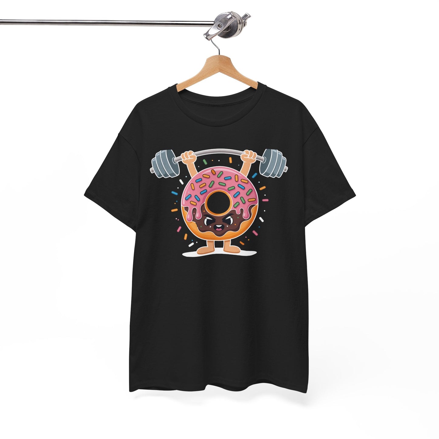 Funny Weightlifing Fitness Workout Gym Donut Lover T-Shirt
