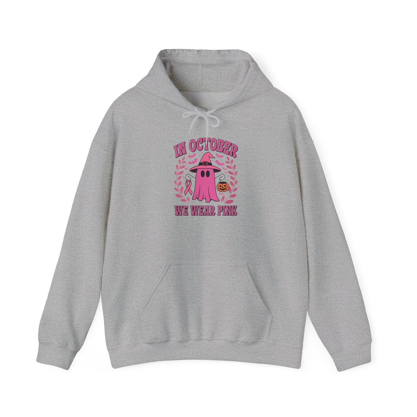 In October We Wear Pink Breast Cancer Awareness Halloween Hoodie