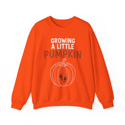 Growing A Little Pumpkin Fall Thanksgiving Baby Bump Wife Sweatshirt