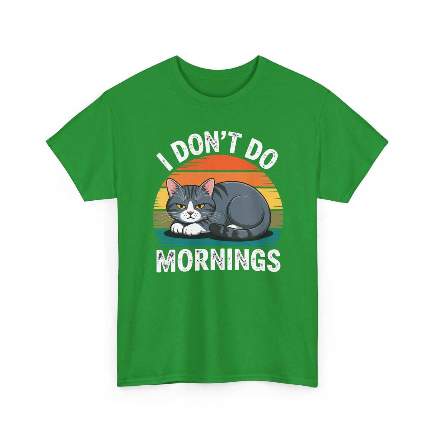 Funny Sleep Cat I Don't Do Morning T-Shirt