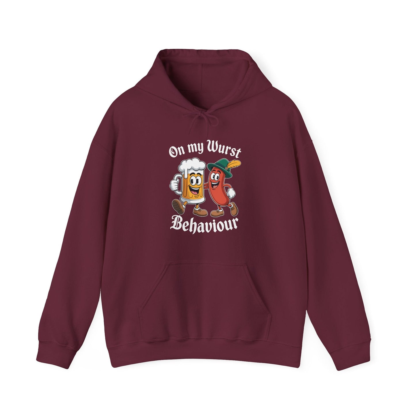 Oktoberfest On My Wurst Behaviour German Beer Sausage Adults Hoodie