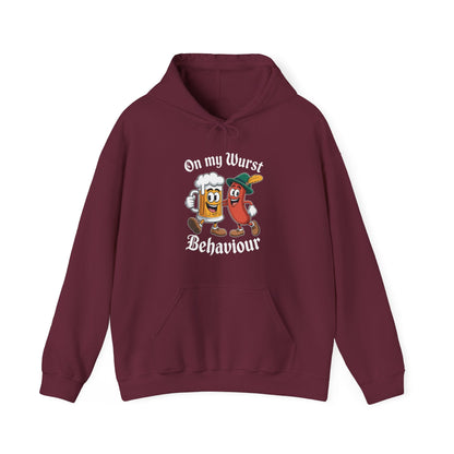 Oktoberfest On My Wurst Behaviour German Beer Sausage Adults Hoodie
