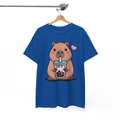 Cute Capybara Kawaii Anime Drinking Bubble Tea Lover Girls T-Shirt
