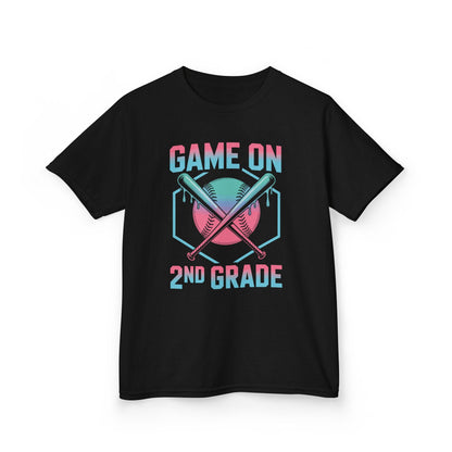 2nd Grade Back to School Baseball Drip Ice Cream Game On Kid T-Shirt