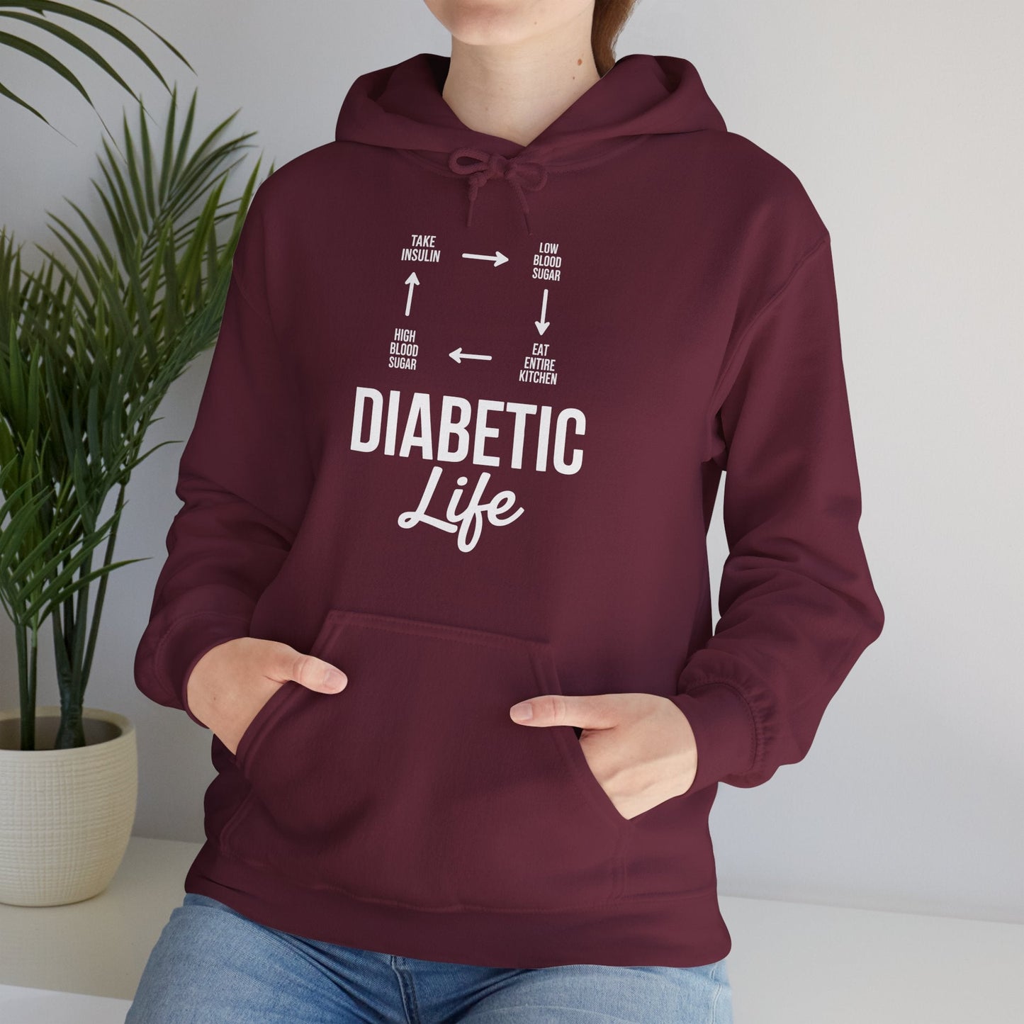 Funny Diabetic Type 1 Diabetes T1D Diabetes Awareness Hoodie