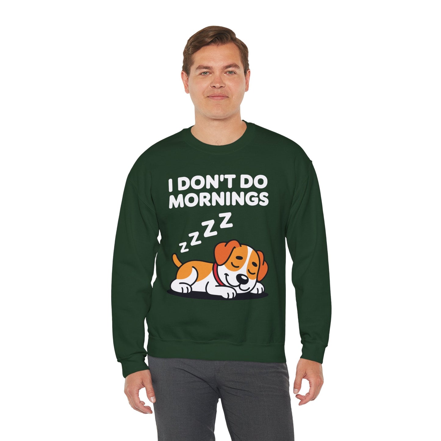 I Don't Do Mornings Funny Dog Sleeping Sweatshirt