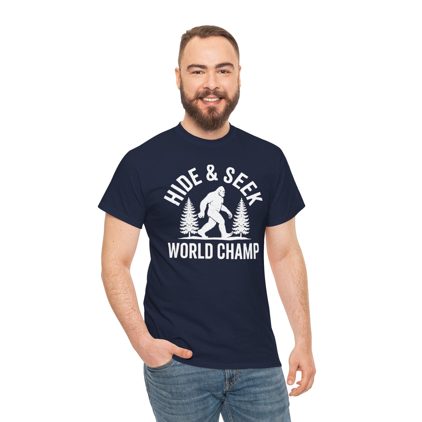 Bigfoot Hide And Seek World Champion Sasquatch Retro Vintage T-Shirt