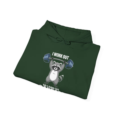 Raccoon Deadlift Bodybuilding Animal Funny Gym Fitness Hoodie