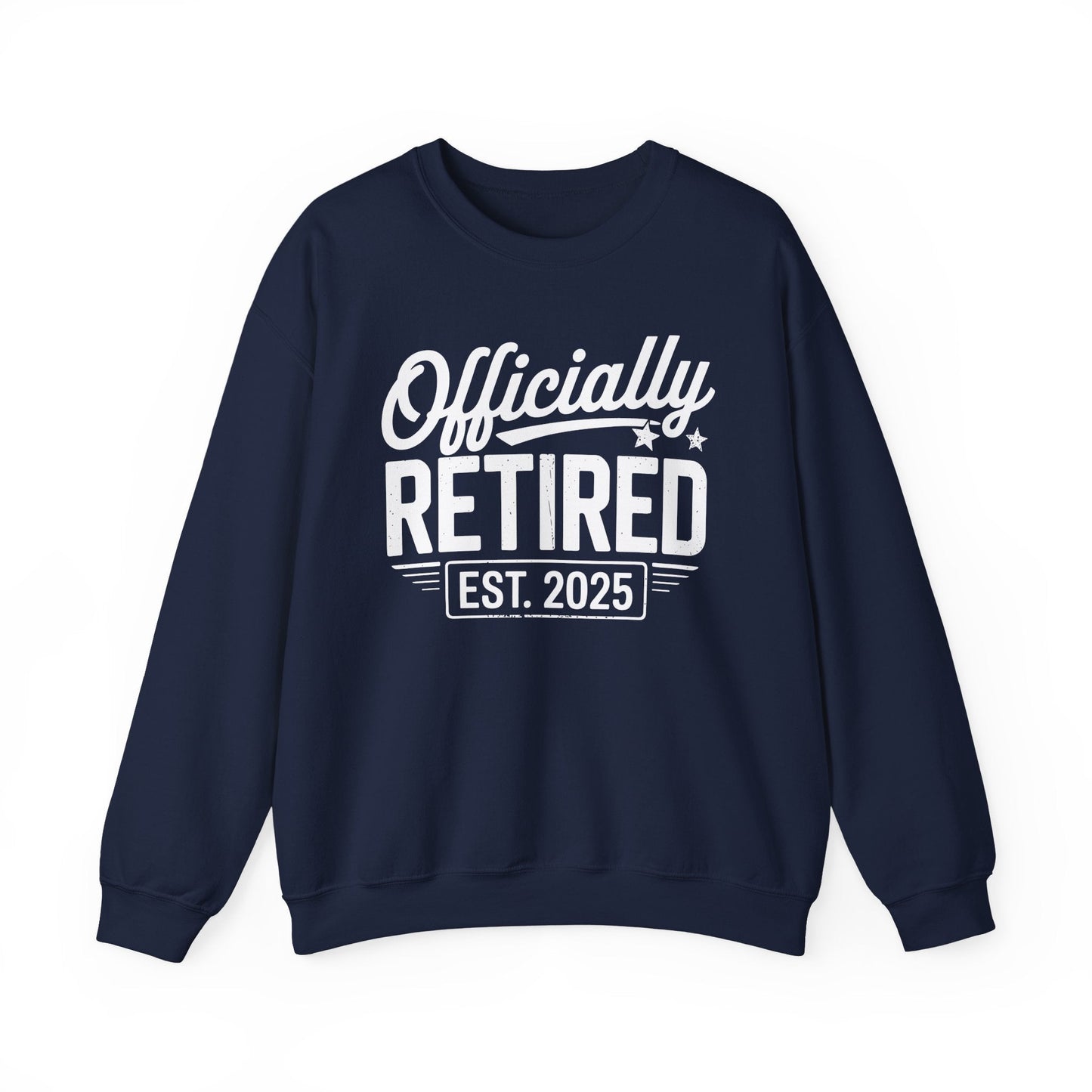 Funny Retirement 2025 Officially Retired Vintage Humor Sweatshirt
