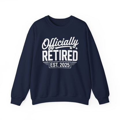 Funny Retirement 2025 Officially Retired Vintage Humor Sweatshirt