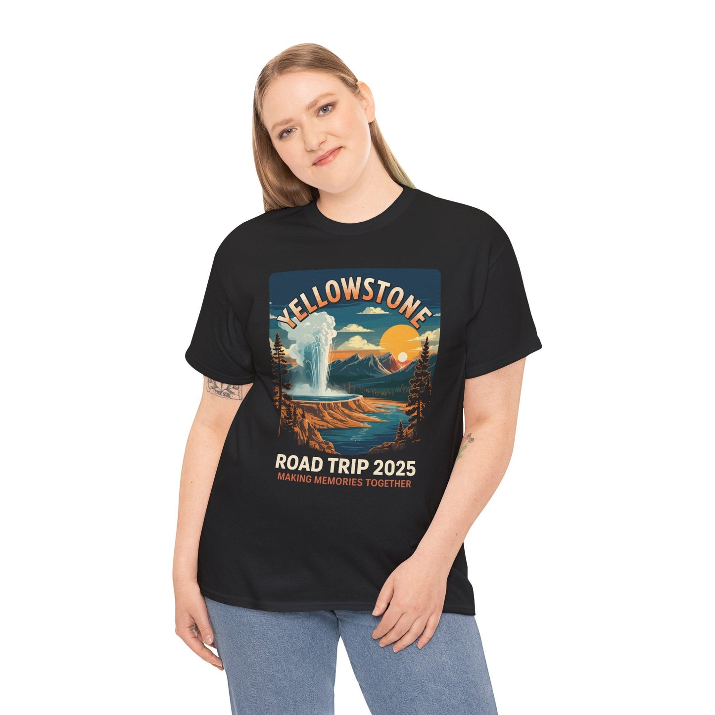 Yellowstone Family Road Trip 2025 National Park Outdoor T-Shirt