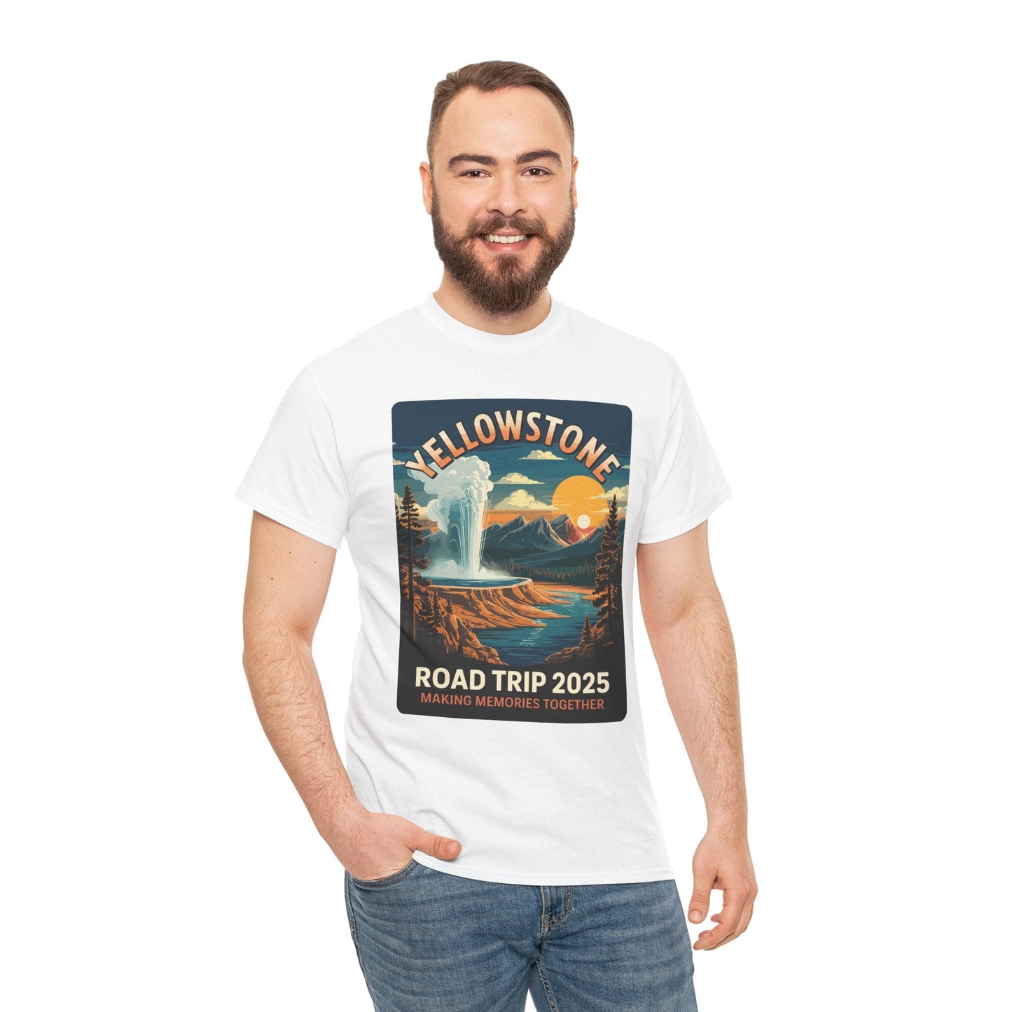 Yellowstone Family Road Trip 2025 National Park Outdoor T-Shirt