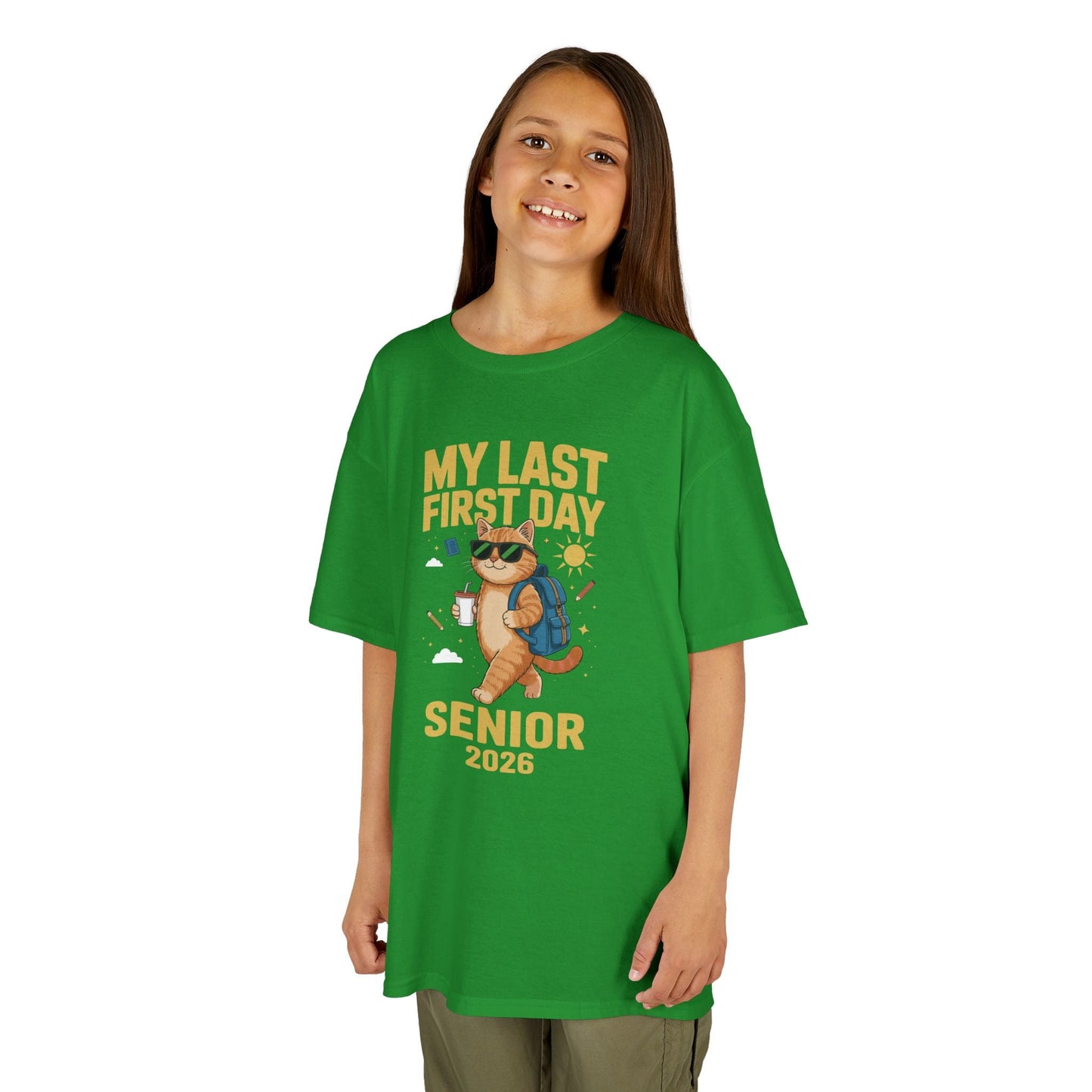 My Last First Day Senior 2026 Cat Back to School Cool Class T-Shirt