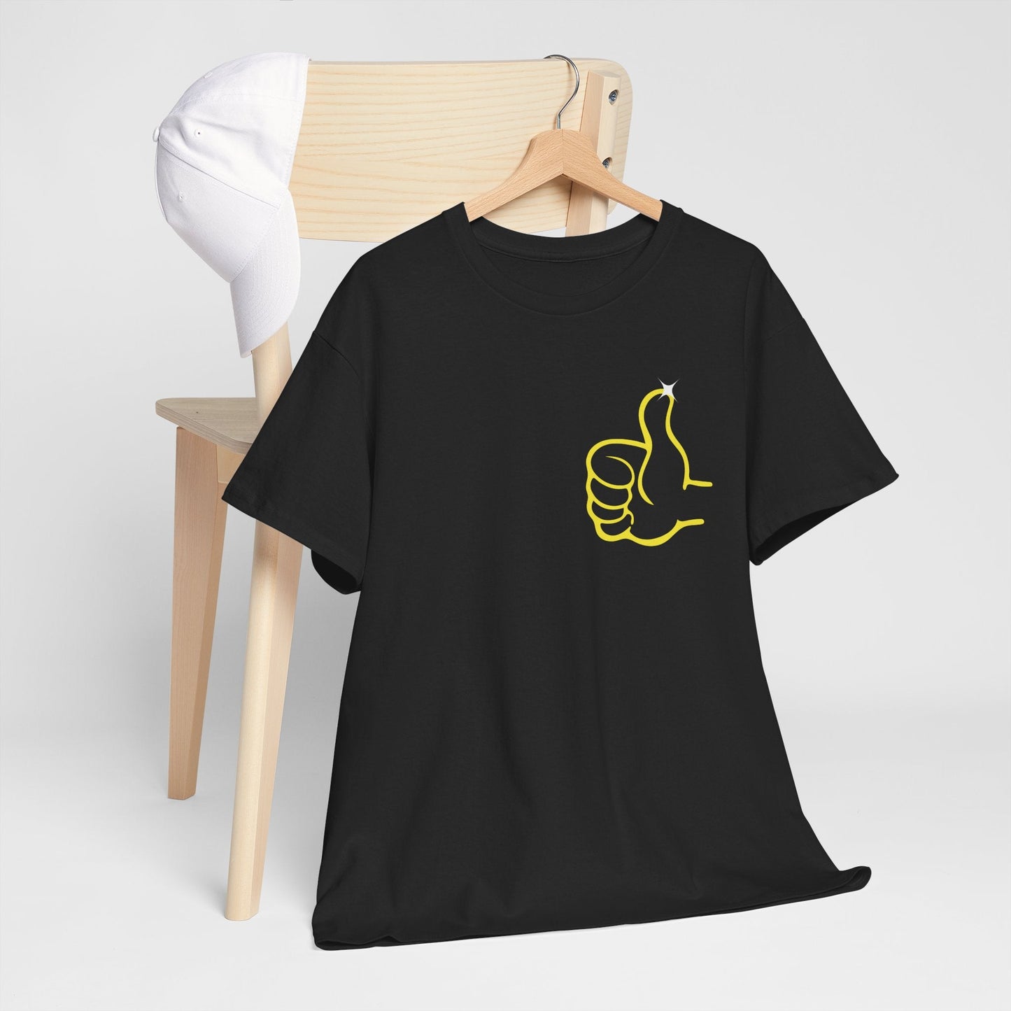 Funny Thumbs Up Emoji Graphic T-Shirt Positive Vibes Unisex Tee for Men and Women