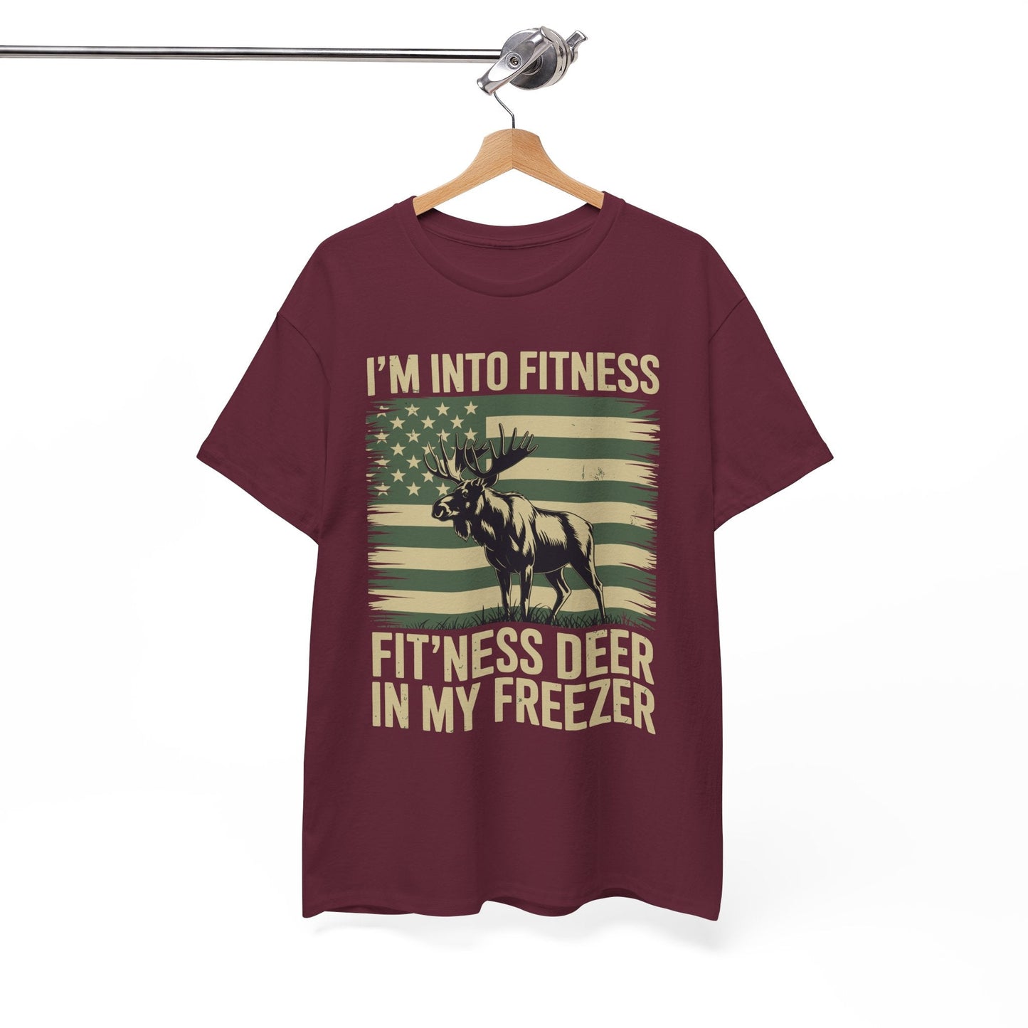 Hunting Im Into Fitness Fit Ness Deer Freezer Men Women T-Shirt
