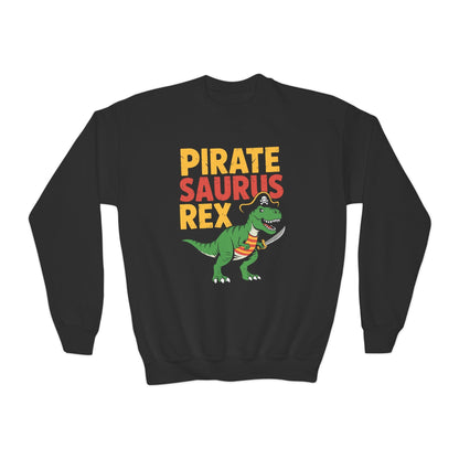 Pirate Saurus T-Rex Dinosaur Funny Halloween Costume Boys Sweatshirt