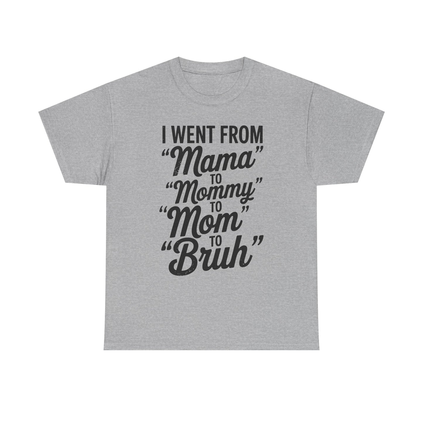 I Went From Mama to Mommy Mom Bruh Funny Mothers Day Women T-Shirt