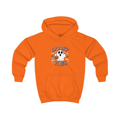 Spooky Vibes Ghost Retro Groovy Halloween Kids Hoodie