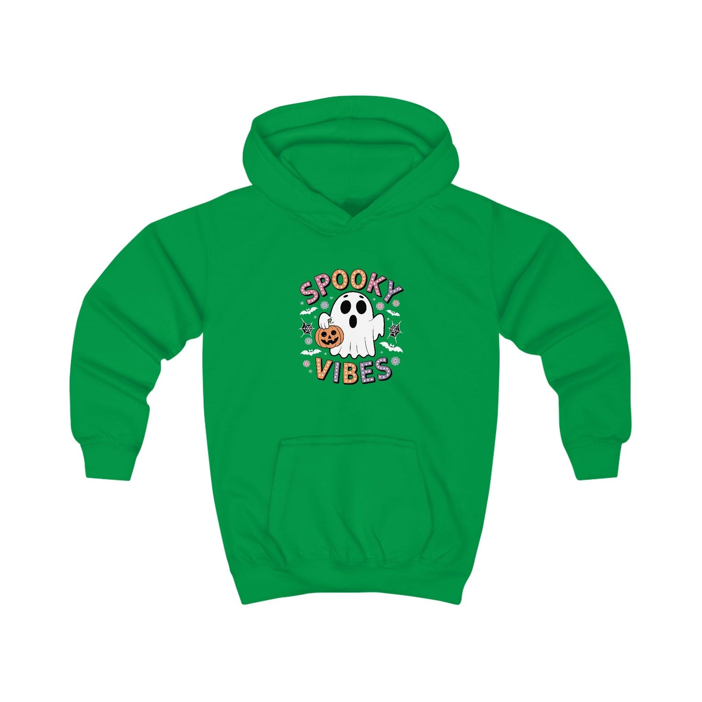 Spooky Vibes Ghost Retro Groovy Halloween Kids Hoodie