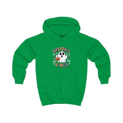 Spooky Vibes Ghost Retro Groovy Halloween Kids Hoodie