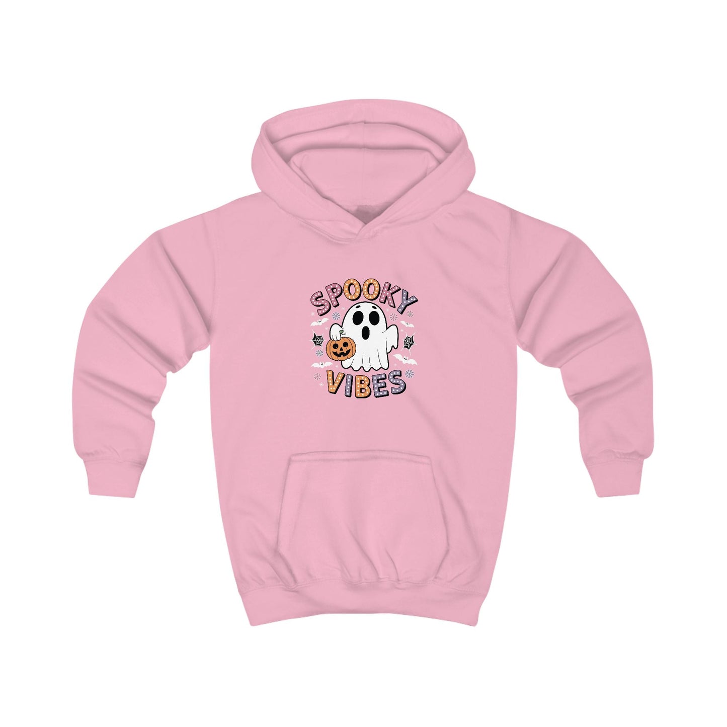 Spooky Vibes Ghost Retro Groovy Halloween Kids Hoodie