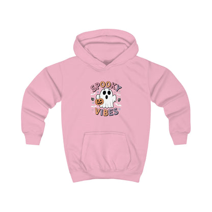 Spooky Vibes Ghost Retro Groovy Halloween Kids Hoodie